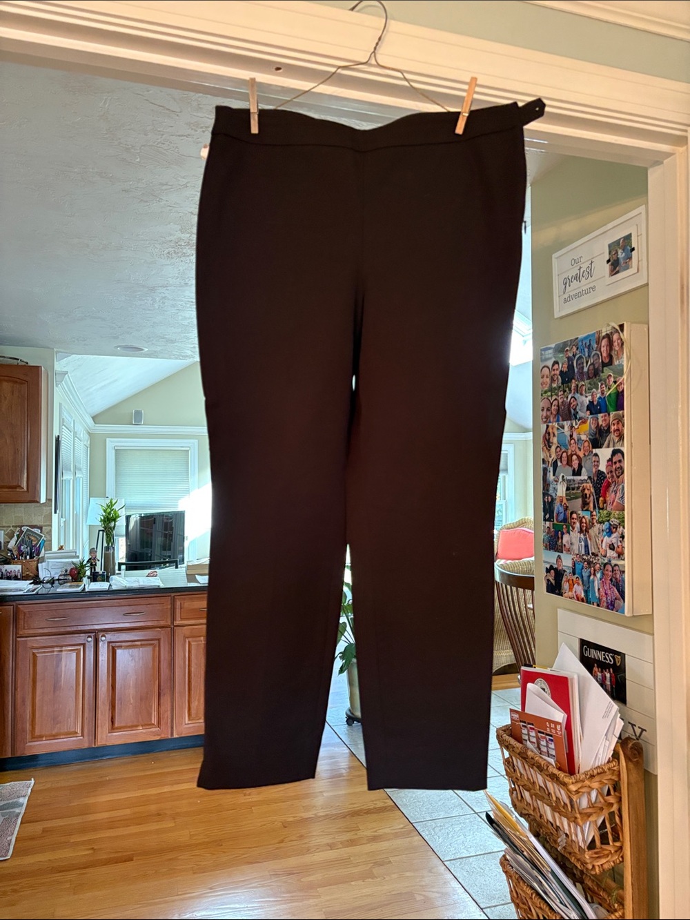 Talbots Black Straight-Leg Ponte Pants